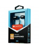 CANYON Stereo earphone with microphone, 1.2m flat