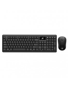 Комплект мишка и клавиатура No brand 1600, Безжични, Черен - 6116