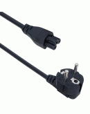 Захранващ кабел DeTech, За лаптоп, CEE 7/7 - IEC C5, High Quality, 3.0m - 18317