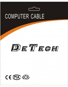 Захранващ кабел DeTech, За лаптоп, CEE 7/7 - IEC C5, High Quality, 3.0m - 18317