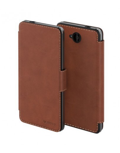 MS LUMIA 650 FLIP COVER BROWN