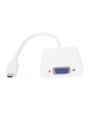 VCom Адаптер Adapter Mini HDMI CM to VGA F White - CG592-0.15m