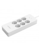 Orico протектор Surge Protector - 6 x Schuko, 5 x USB 2.4A Charging, 4000W, 1.5m - HPC-6A5U-V1-EU-WH