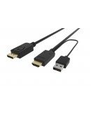 VCom Кабел HDMI M / Display Port M - 4K 2160p - CG599C-1.8m