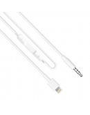 Аудио кабел Earldom ET-AUX42, 3.5mm към Lightning, 1.0м, Бял - 40174