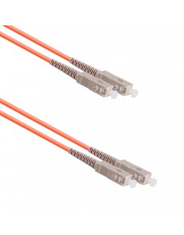 Оптичен пач кабел DeTech, SC-SC, UPC, Multimode, Duplex, 3.0м, Оранжев - 18335