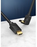 Vention Кабел HDMI Right Angle 90 Degree v2.0 M / M 4K/60Hz Gold - 2M Black - AARBH