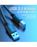 Vention Кабел USB 3.0 AM / BM - 1.5M Black - COOBG