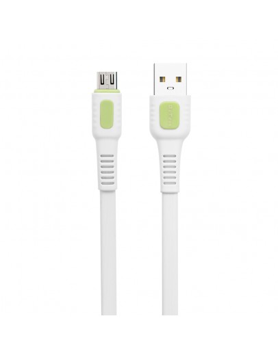 Кабел за данни DeTech DE-C36M, Micro USB, 1.0m, Бял - 40191