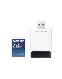 Samsung 256GB SD PRO Plus + Reader, Class10, Read 