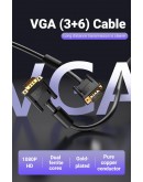 Vention Кабел за монитор Cable VGA HD15 M / M 2.0m Gold Plated, 2 Ferrites - DAEBH