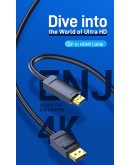 Vention кабел Cable DisplayPort to HDMI 1.5m - 4K, Gold Plated - HAGBG