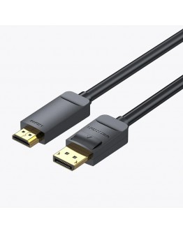 Vention кабел Cable DisplayPort to HDMI 3.0m - 4K, Gold Plated - HAGBI