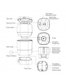 Смарт хранилка No brand PST-FD-BL3, За домашни любимци, Wi-Fi, Tuya Smart, Бял - 91040