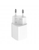 Мрежово зарядно устройство LDNIO A2318M, MFi, 20W, 1 x Type-C F, 1 x USB F, PD, QC, С Кабел Type-C към Lightning, Бял - 40281