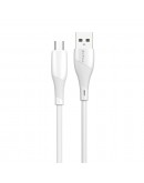 Кабел за данни DeTech DE-44M2, Micro USB, 2.0m, Бял - 40267