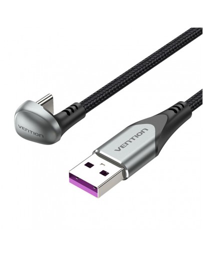 Vention Кабел USB 3.1 Type-C / USB 2.0 AM - 1M Black U-Shaped, Aluminum Alloy 5A - COHHF
