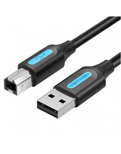 Vention Кабел USB 2.0 A Male to B Male, Black 1m - COQBF