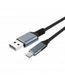 VCom Кабел USB 3.1 Micro type C / USB 2.0 AM Black - CU405M-1.8m