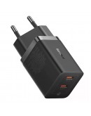 Мрежово зарядно устройство Baseus GaN5 Pro Fast Charger, 40W, 2 x Type-C F, Черен - 40408