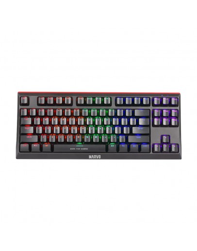 Marvo механична геймърска клавиатура Gaming Mechanical keyboard KG953G - Blue switches, 87 keys TKL, RGB