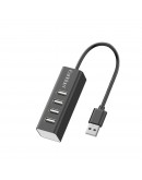 USB хъб Earldom ET-HUB14, USB 2.0, 4 Порта, Черен - 12067