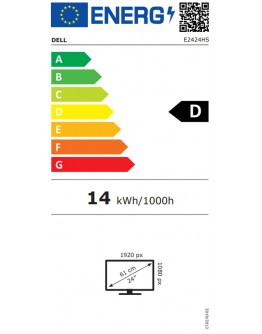 Монитор Dell E2424HS, 23.8 Wide LED Anti-Glare, VA Panel, 