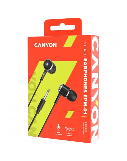 CANYON Stereo earphones with microphone,