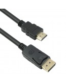 Кабел DeTech DP - HDMI, 1.8m, Черен - 18222