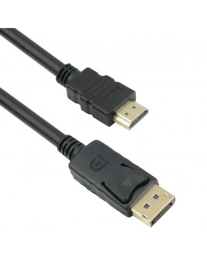 Кабел DeTech DP - HDMI, 1.8m, Черен - 18222