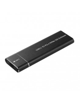 Кутия за SSD DeTech, M.2 SSD NVMe, USB3.1 Type-C, Черен - 17863