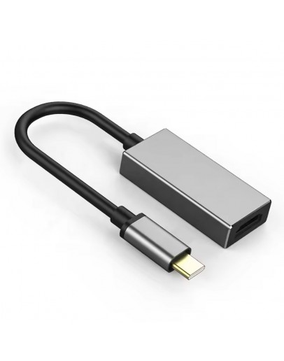 Преходник DeTech, USB-C - HDMI (F), 4K, 30Hz, Сив - 17834