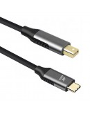 Кабел DeTech, USB-C – Mini DP, 1.8m, 4K, 60Hz, Черен - 18399