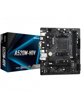 ASROCK Main Board Desktop A520M-HDV (AM4, 2xDDR4,