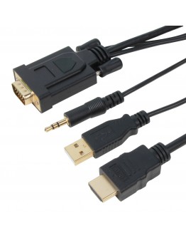 VCom кабел HDMI M / VGA M - CG598A-1.8m