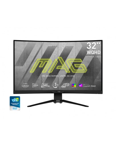 Монитор MSI MAG 325CQRXF, 31.5, Rapid VA, 240Hz, 1ms, WQHD