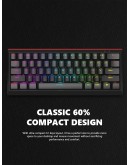 Marvo геймърска клавиатура Gaming Mechanical keyboard 61 keys TKL - KG962G - RED switches, RGB