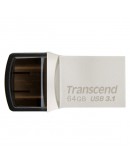 Transcend 64GB JETFLASH 890S, USB 3.1 Type C, Silv