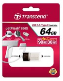 Transcend 64GB JETFLASH 890S, USB 3.1 Type C, Silv