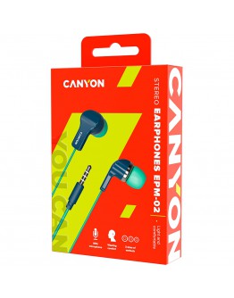 CANYON Stereo Earphones with inline microphone,