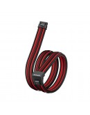 1stPlayer модулен кабел Custom Sleeved Modding Cable Black/Red - PCIe 5.0 12VHPWR M/M - FM2-B-BR