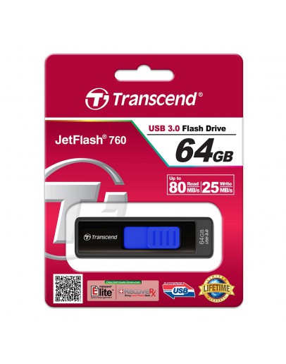 Transcend 64GB JETFLASH 760, USB 3.0 (Blue)