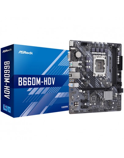 ASROCK Main Board Desktop B660M-HDV (S1700, 2x