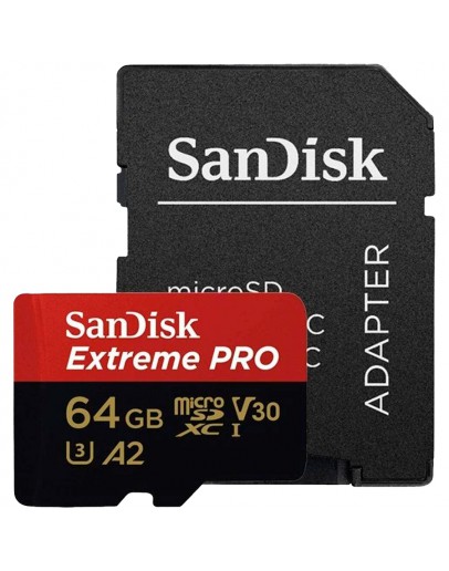 SanDisk Extreme PRO microSDXC 64GB + SD Adapter +