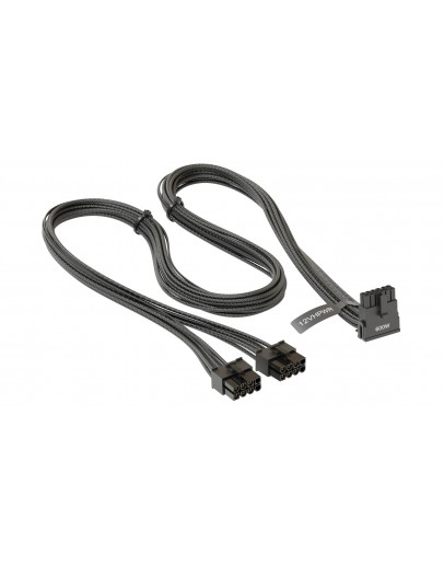 Seasonic модулен кабел Modding Cable 600W Black 90 degree - PCIe 5.0 12VHPWR - SS-2x8P-90-12V-2x6-600-BK