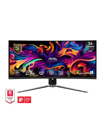 Монитор MSI MAG 341CQP QD-OLED, 34, 175Hz, 0.03ms, UWQHD 3