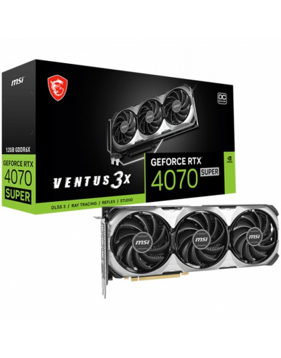 MSI Video Card Nvidia RTX 4070 SUPER 12G VENTUS