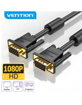 Vention Кабел за монитор Cable VGA HD15 M / M 1.5m Gold Plated, 2 Ferrites - DAEBG