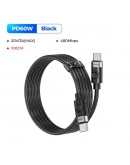 Orico кабел Cable USB C-to-C PD 100W Charging 1.0m Black - CDX-100CC-BK