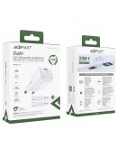 Acefast Универсално зарядно за стена Charger Wall GaN PD20W - A73 Mini with 1.2m cable - USB-C x 1, White